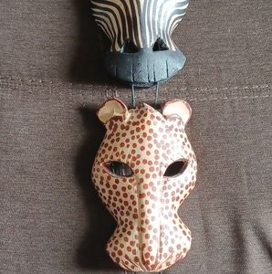 Wooden Safari Animal Masks